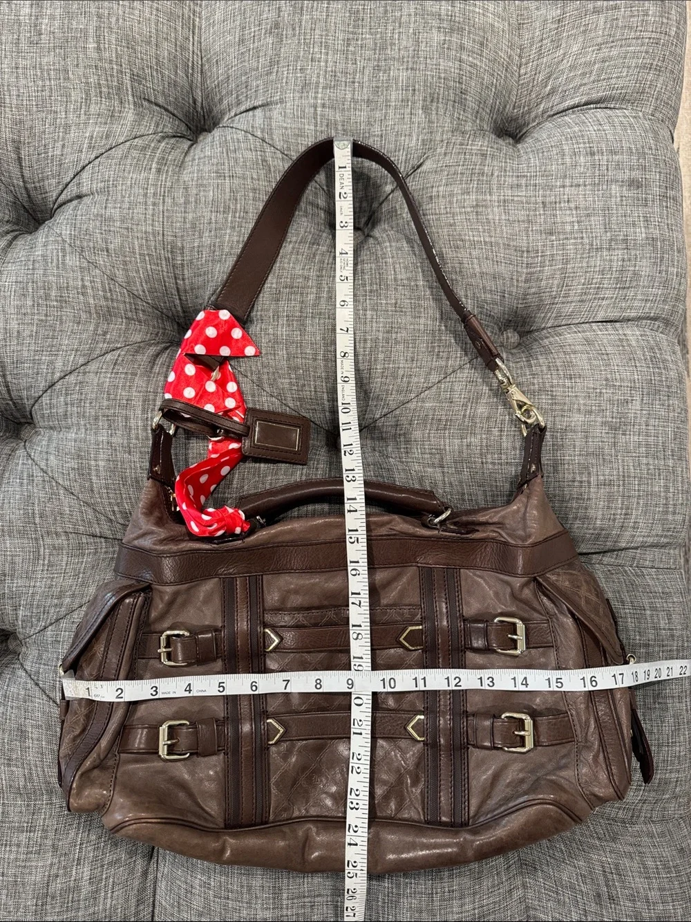 L.A.M.B. Bag Gwen Stefani LAMB Vintage Large Brown Leather Satchel